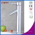 Fyeer Chrome plateado alto cuerpo hacia abajo de largo canalón sola manija lavabo grifo fregadero mezclador de agua grifo Wasserhahn